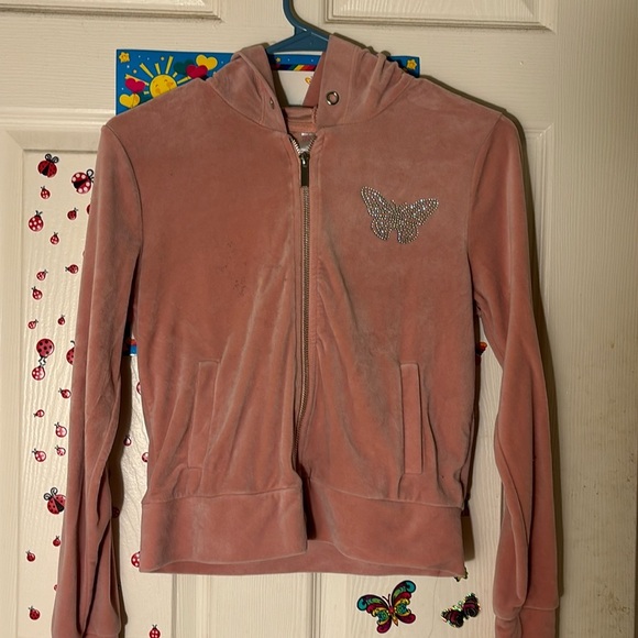 No Boundaries Tops - women’s y2k butterfly zip up